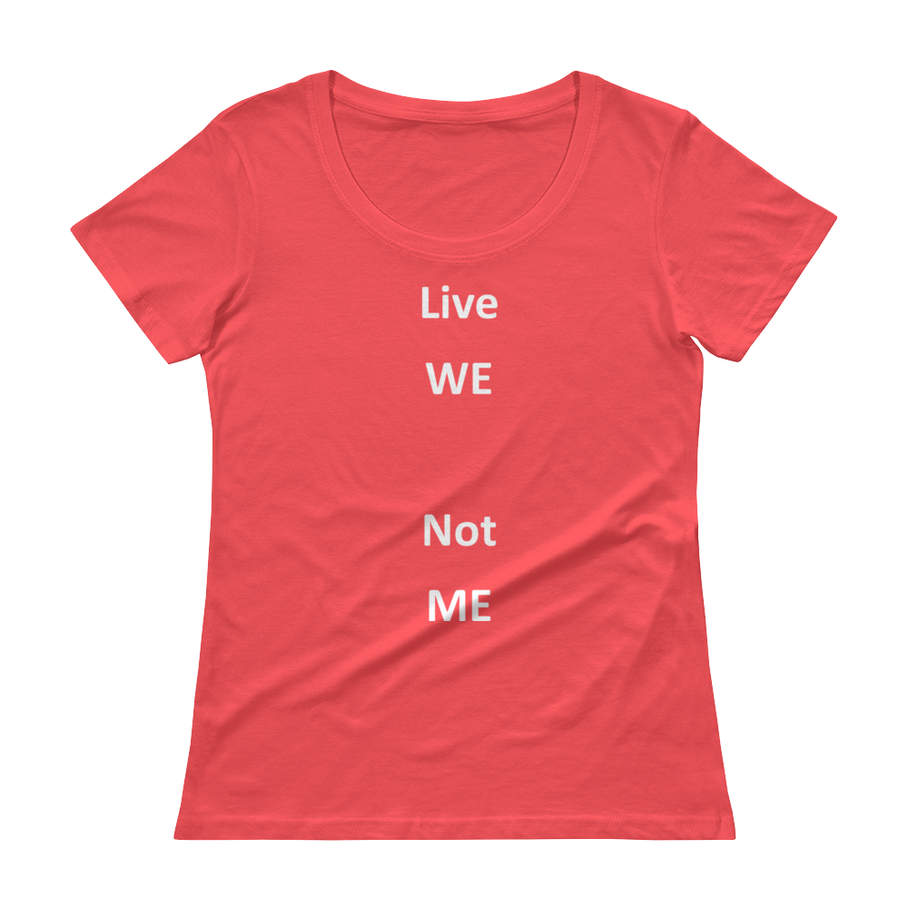 Live WE, Womens T shirt - scoop (white letter)