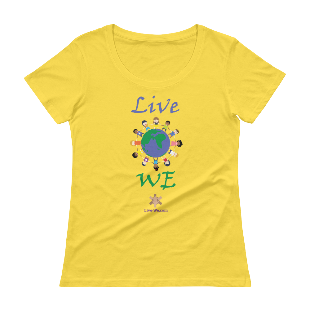 Ladies' Scoopneck T-Shirt - Live WE World