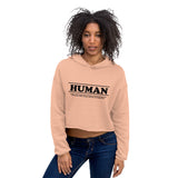 Womens HUMAN Hoodie (black letter)