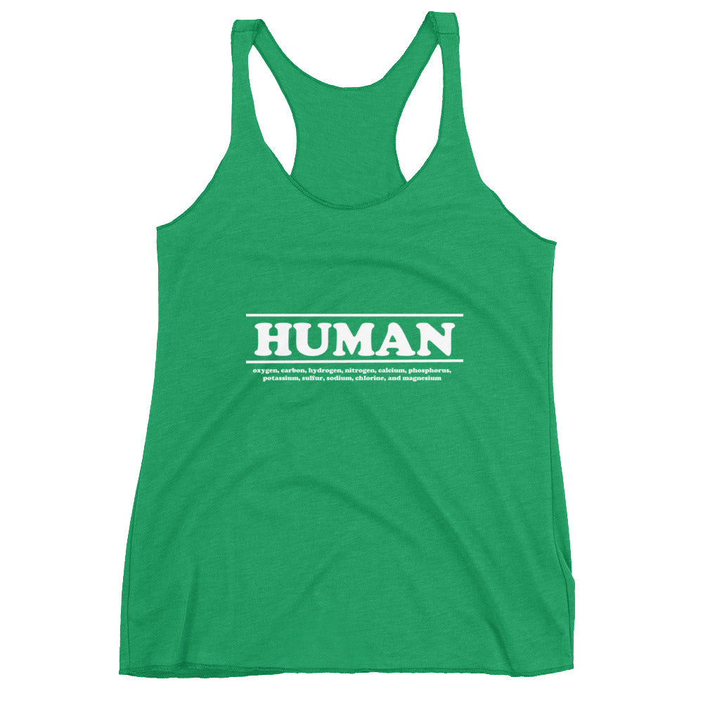 Womens HUMAN ingredients Tank top (white letter)