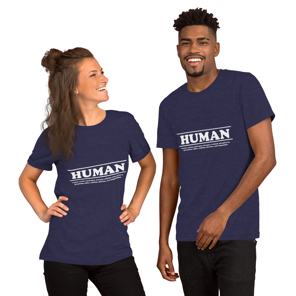 Human ingredients T Shirt (White lettering)