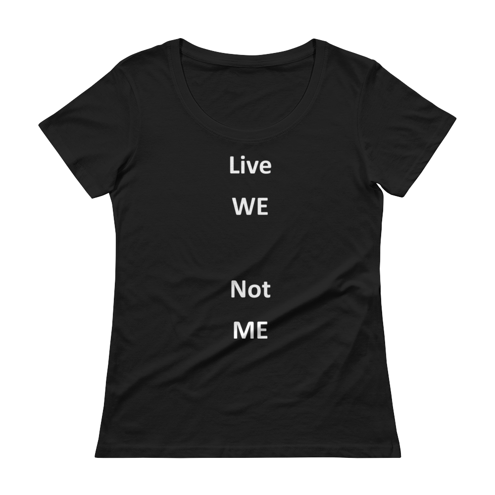 Live WE, Womens T shirt - scoop (white letter)