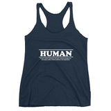 Womens HUMAN ingredients Tank top (white letter)