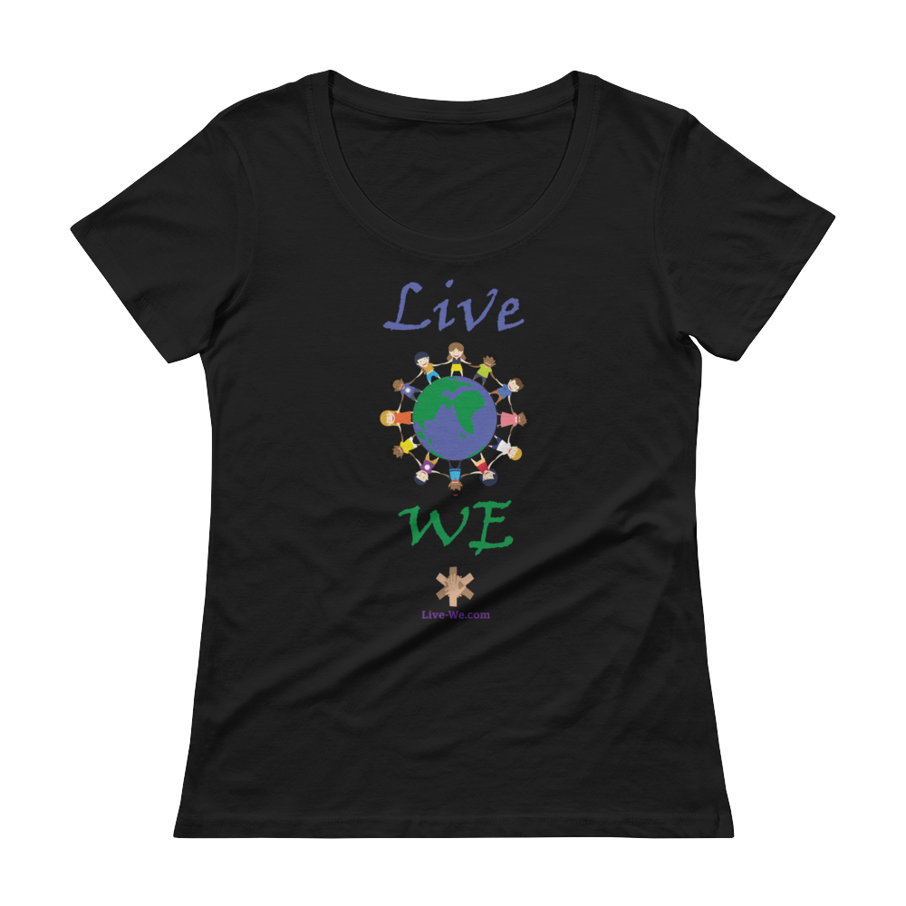 Ladies' Scoopneck T-Shirt - Live WE World