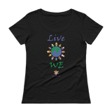 Ladies' Scoopneck T-Shirt - Live WE World