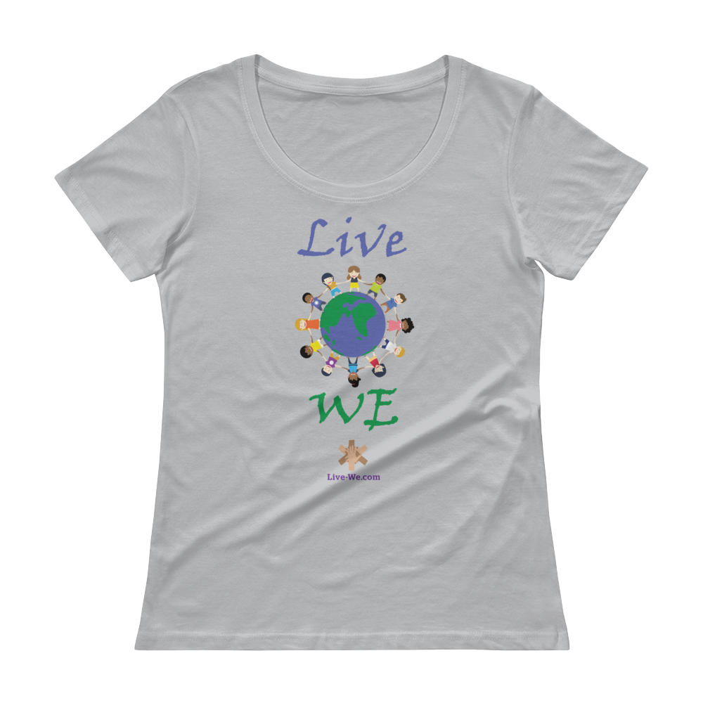 Ladies' Scoopneck T-Shirt - Live WE World