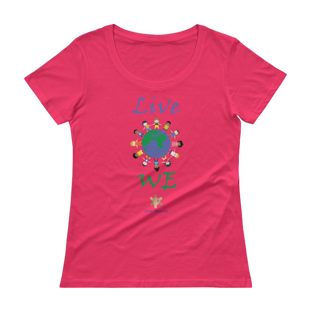 Ladies' Scoopneck T-Shirt - Live WE World