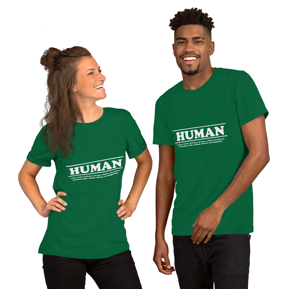 Human ingredients T Shirt (White lettering)