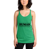 Womens HUMAN ingredients Tank Top (black letter)