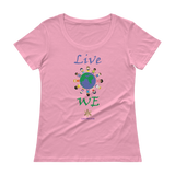 Ladies' Scoopneck T-Shirt - Live WE World