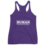 Womens HUMAN ingredients Tank top (white letter)