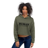 Womens HUMAN Hoodie (black letter)