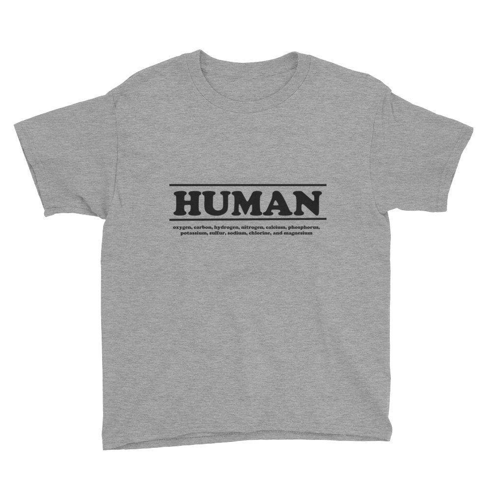 Kds - HUMAN Ingredients T shirt (black letter)