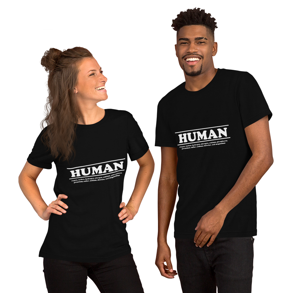 Human ingredients T Shirt (White lettering)